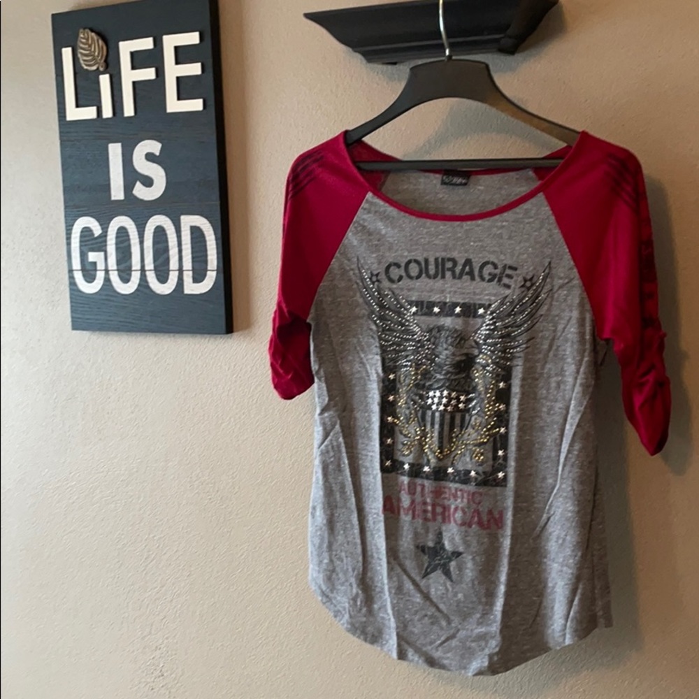 Women’s 3/4 length T-shirt with Embellishments